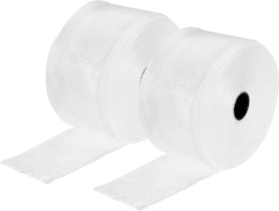 Glasvezelweefseltape, 30 m x 50 mm x 0,15 mm, van glasvezel, C-plakband van vezel, isolatietape voor versterking, reparatie, 2 stuks