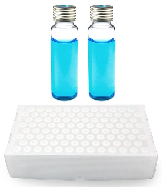 Glazen Flesjes - Monsterflacons - Gaschromatografie Analyse - Magnetische Precisie-Open-Top - 100 stuks 20 ml - Helder