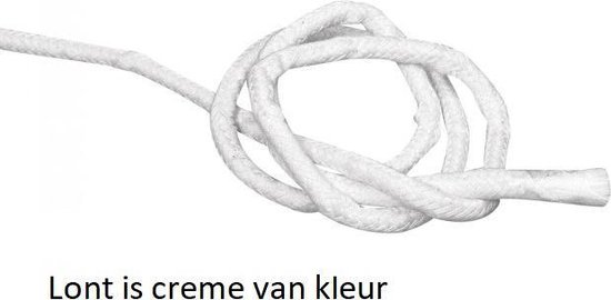 Glorex olielampen lont 100cm lang en 5 mm dik rond van Glorex