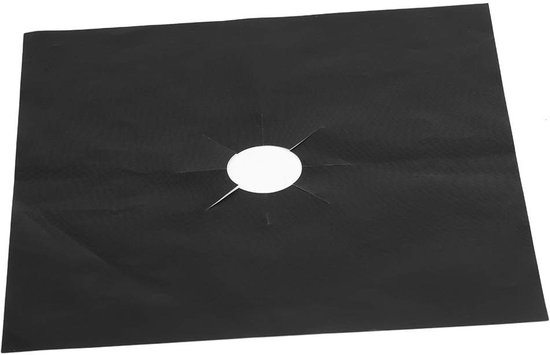 Golden crown - Gas Stove Protectors - Herbruikbare Gasfornuis Beschermers - Non-Stick Coating - Zwart - Branders Deksel - Keuken Accessoires - 27x27 c