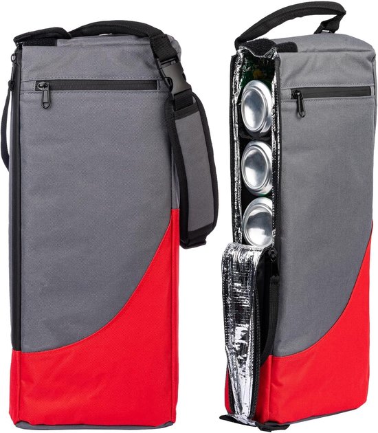 Golftas Koeler - Draagbaar en geïsoleerd - Drank Koeltas - Geïsoleerde tas - Geschikt voor buiten golfers - Accessoires voor golfkarren - Geschikt voor cola, bier - Rode wijnzak - Picknicktas - Grijs rood van Merkloos