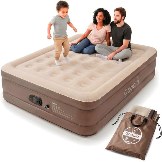 Gooala Cozy Luchtbed 2 Persoons - Luchtbed met ingebouwde Pomp - Extra hoog 200 x 150 x 45cm