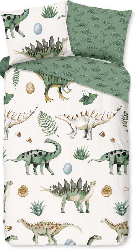Good Morning Kinderdekbedovertrek "dinosaurussen" - Multi - (140x200/220 cm) - Katoen van Good Morning