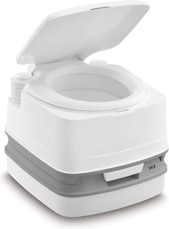 Goodivery - Porta Potti - Chemisch Toilet - Chemisch Toilet Porta Potti - Chemisch Toilet Camping - 43x39x33cm - Wit-Grijs van Goodivery