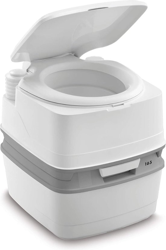 Goodivery - Porta Potti - Chemisch Toilet - Chemisch Toilet Porta Potti - Chemisch Toilet Camping - 43x39x42cm - Wit-Grijs van Goodivery