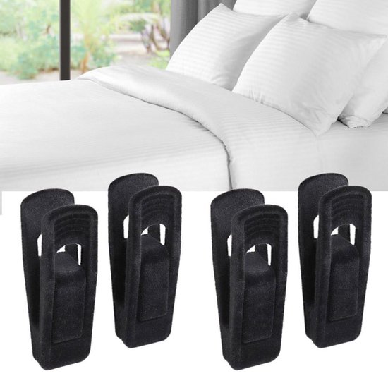 Goodlux dekbedclips - Dekbed klemmen - Dekbed knijpers - 4 stuks - Zwart van Goodlux