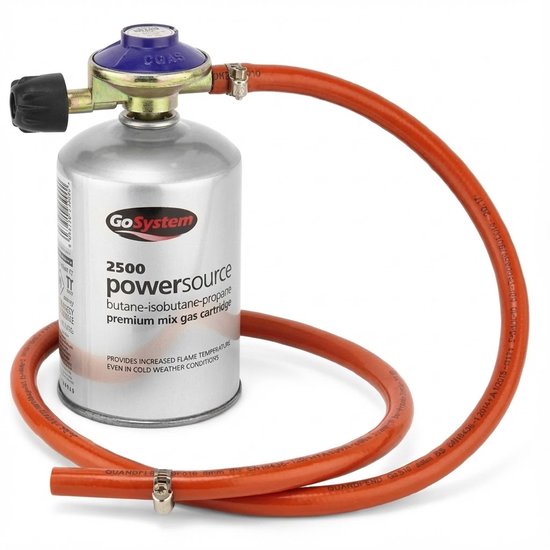 GoSystem Gasslang installatie set - drukregelaar 30mbar - voor Schroef Cartridge Gasblikken van Merkloos