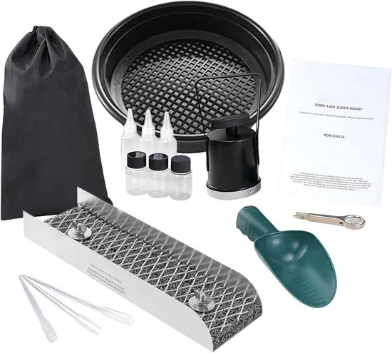 Gouden Pan Kit - Sluisbox Panner - Schatten Vinden - Effectieve Goudscheiding - 31 x 9 cm - Groen
