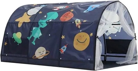 Gran Vida® - Kinderspeeltent - Sterren Thema - Opvouwbare Pop-Up Tent - Met Ademende Mesh Ramen - Blauw van Gran Vida