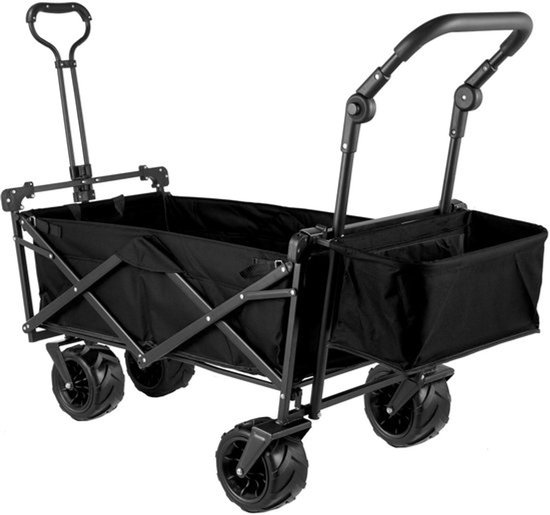 Gran VidaÂ® - Opvouwbare Bolderkar - Met Afneembare Luifel - Stevig Stalen Frame - Waterdicht - Zwart van Gran Vida