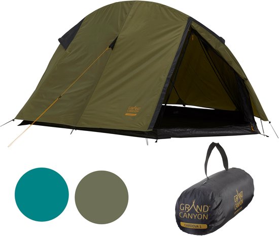 GRAND CANYON Zelt CARDOVA 1 ALU Trekkingzelt – Leichtes 1–2 Personen Kuppelzelt mit Aluminiumgestänge und schnellem Aufbau