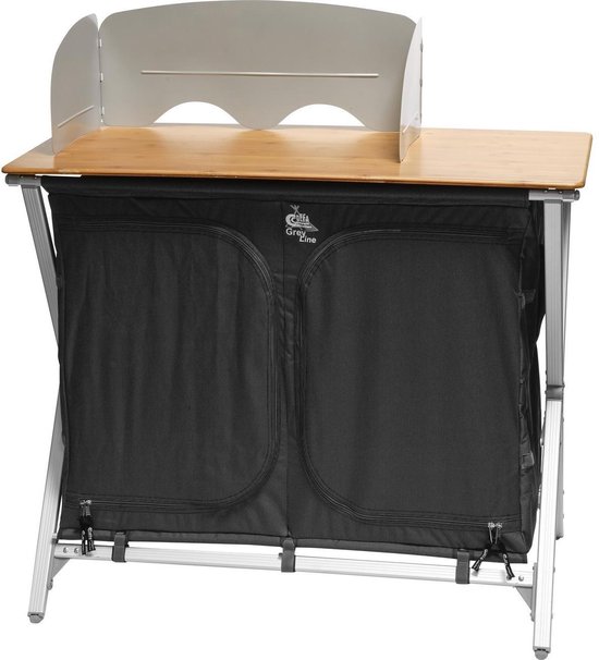 Grey Line Easy Folding - Campingkeuken - Large - Zwart van Merkloos
