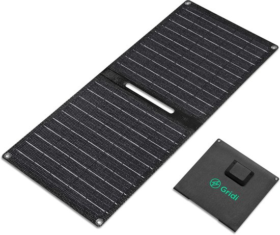 Gridi - Zonnepaneel 15W - Solar panel - opvouwbaar zonnepaneel - zonnepanelen - geschikt voor powerbank van Merkloos