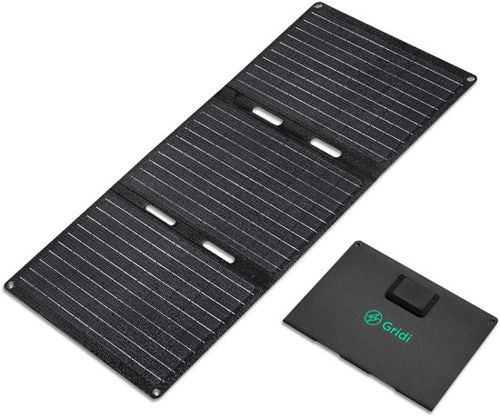 Gridi - Zonnepaneel 30W - Solar panel - opvouwbaar zonnepaneel - zonnepanelen - geschikt voor powerbank van Merkloos