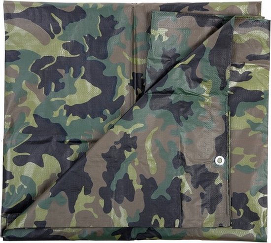 Groen camouflage afdekzeil 2 x 3 m van Groën