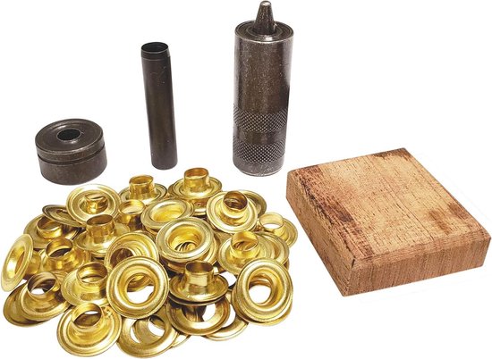 Grommet Kit - Bevestigingsringen Set - Repareren van Stoffen - Compleet met Hulpmiddelen - 1/4 Inch - Niet gespecificeerd van Merkloos