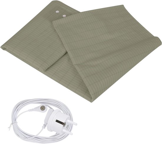 Grondingsmat - Aardingslaken - Betere Slaap - Zilvervezel Katoen - 68 x 132 cm - Groen