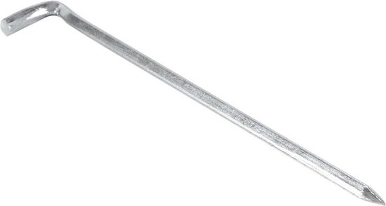 Grondpennen/tentharingen - 6x - lengte 16 cm - metaal - voor harde ondergrond - camping/kampeer accessoires van Luxwel
