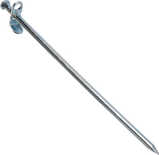 Grondpennen/tentharingen metaal met open oog 30 cm - Rotspen - Spijkerharing van Campking