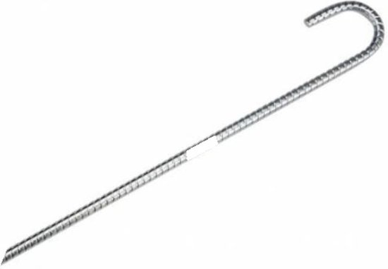 Grondpen/tentharingen - staal - met open oog - 38 cm - voor harde ondergrond - Rotspennen van VIERkanteCERTEN