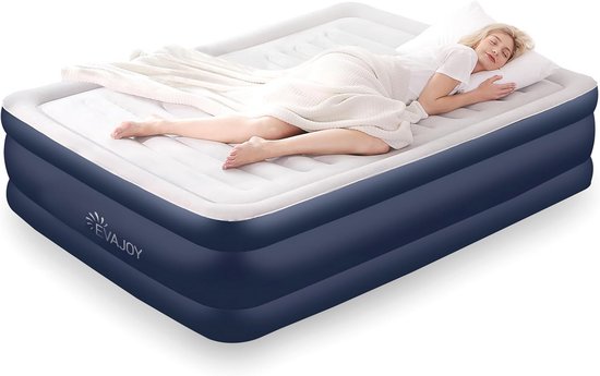 Groot Luchtmatras met Ingebouwde Pomp - 203 x 152 x 46 cm voor 2 Personen van Intex