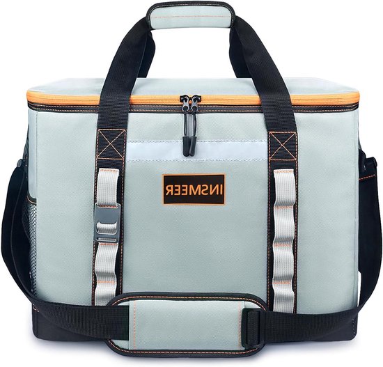 Grote 65 Kan Zachte Koeler Geïsoleerd 48L / Opvouwbaar/Lekvrij met Opener & Afneembare Schouderriem - Draagbare Thermische Tas voor Strand Picknick Kruidenier Winkelen Camping van Merkloos