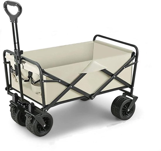 Grote bolderkar - Opvouwbare kar - Buitengebruik - All-terrain wielen - 150 liter - A