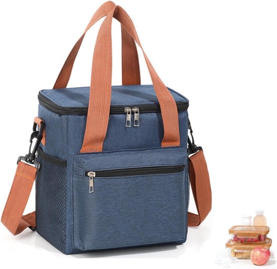 Grote Capaciteit Geïsoleerde Lunchtas, Waterdichte Koeltas, Herbruikbare Vouwbare Schoudertas voor School, Picknick en Reizen