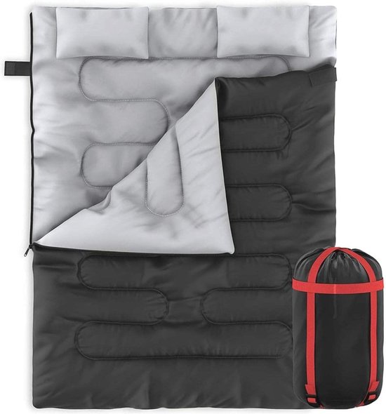 Grote Comfortabele Slaapzak - Queen Size Omzetbaar in 2 Eenpersoons - Ideaal voor Kamperen en Wandelen