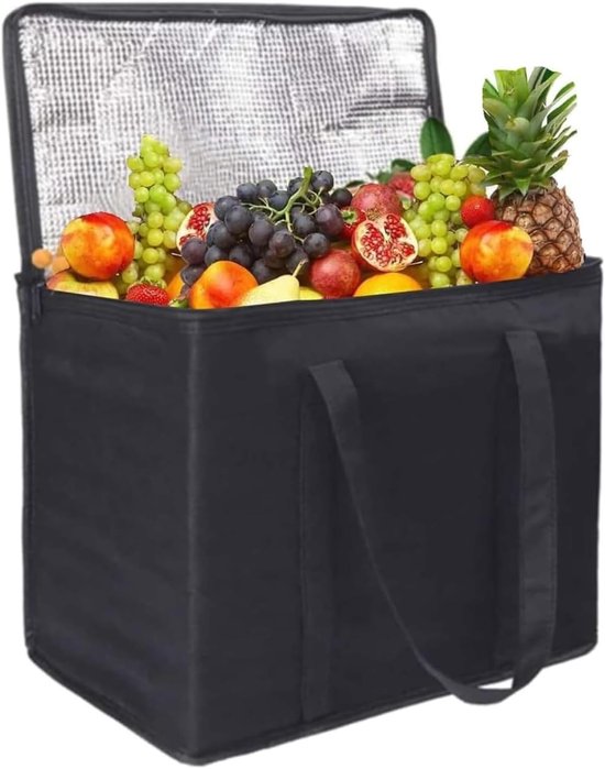 Grote geïsoleerde koelbox van 30L voor picknick, boodschappen en campingactiviteiten, ideaal voor voedselbehoud en transport van Merkloos
