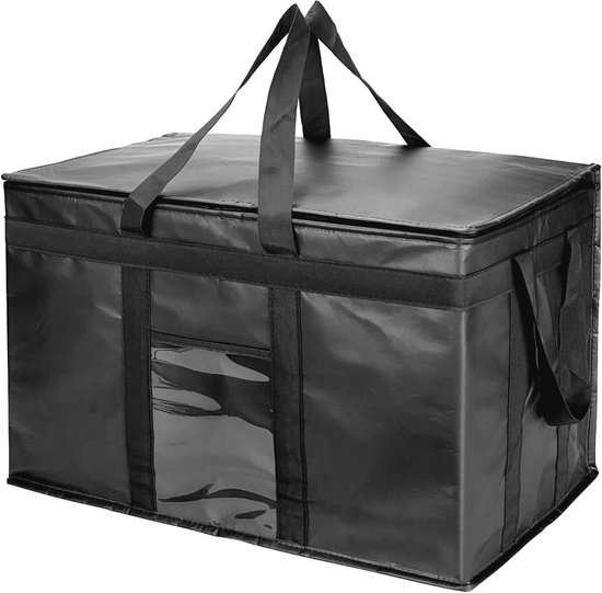 Grote geïsoleerde koeltas - Herbruikbare koeltas voor warm en koud voedsel - Ideaal voor boodschappen en catering