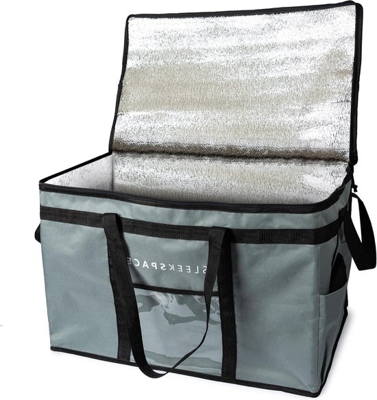 Grote Geïsoleerde Opvouwbare Koeltas voor Heet of Koud Voedsel - Picknick Lunchtas Thermische Tas - Bevroren Voedseltas - Grote Pizzatas - Instacart Boodschappentas Koelbox van Earthwise