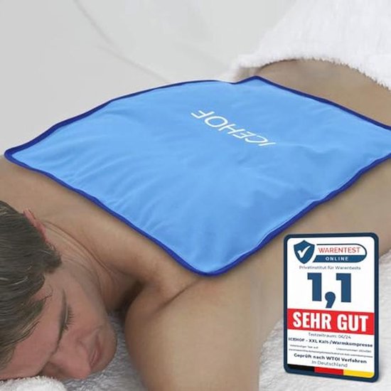 Grote Gel Koelkussen XXL - 38 x 28 cm, Verkoelend en Verwarmend, Ideaal voor Elk Lichaamsdeel