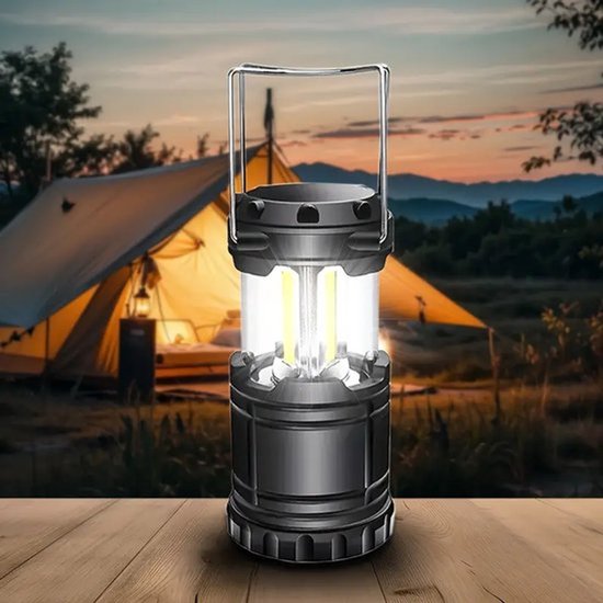 Grote kampeerlamp, buitententlamp, draagbare kampeerlamp, multifunctionele noodlamp, op batterijen (batterijen niet inbegrepen) - 1