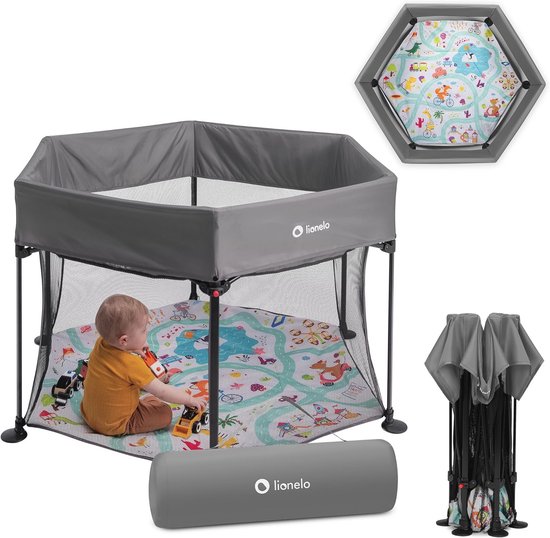 Grote Kinderbox voor Binnen en Buiten tot 15 kg - 118 x 118 x 83 cm - Veilig, Inklapbaar en Antislip van Kinderkraft