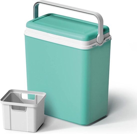 Grote Koelbox - Geïsoleerde Ijskast - Picknick en Strand - Deksel als Tafel - 29 Liter - Turkoois