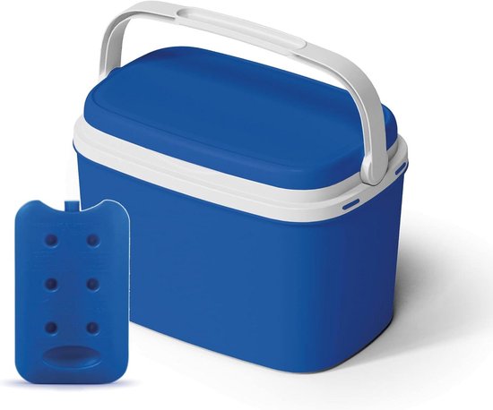 Grote koelbox - Voedsel vriezer doos - Eten koel houden - Met 3 ijs packs - 6 Liter - Blauw