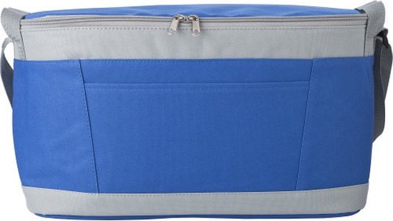 Grote koeltas blauw/grijs 39 cm - 18 liter - Koeltassen voor onderweg/op het strand van Benson