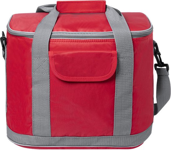 Grote koeltas draagtas/schoudertas - rood - 37 x 29 x 21 cm - 22 liter - Koeltassen van Coolado
