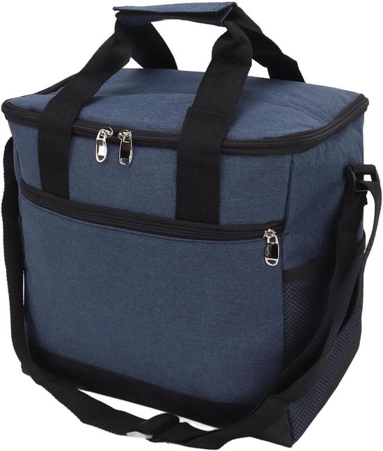 Grote Koeltas - Geïsoleerde Tas - Picknicks en Kantoor - Lekvrij Ontwerp - 15 Liter - Marineblauw