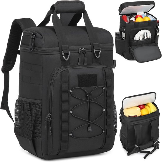 Grote Koeltas Rugzak 45 Liter voor 42 Blikjes - Geïsoleerde Lunchtas voor Picknick, Strand en BBQ