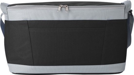 Grote koeltas zwart/grijs 39 cm - 18 liter - Koeltassen voor onderweg/op het strand van Benson
