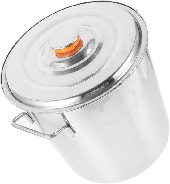Grote Kookpot - Soeppan Emmer - Grote Porties Koken - Roestvrij Staal - 26x26x25cm - Zilver