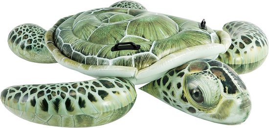 Grote Opblaasbare Schildpad Liggend Waterdier 191 x 170 cm van Merkloos
