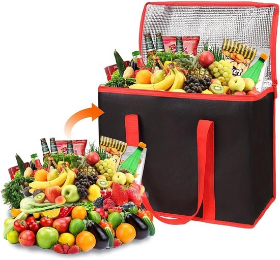 Grote Opvouwbare Koeltas 35 Liter - Isoleert Dranken & Boodschappen - Ideaal voor Picknick en Auto