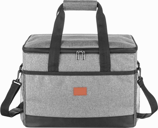 Grote opvouwbare thermotas, 36 liter koeltas, lunchtas, picknicktas, met verstelbare schouderriem, grote capaciteit, voor reizen in de open lucht, strand, camping, wandelen, picknick van Merkloos