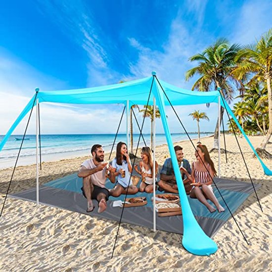 Grote Strandtent met Zonbescherming voor Camping en Outdoor Activiteiten van Eurotrail