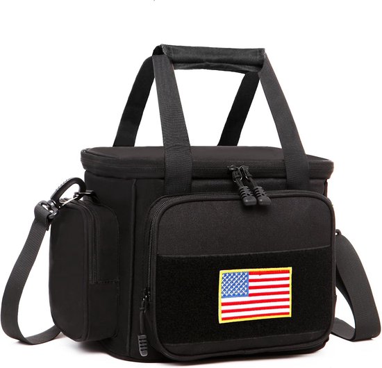 Grote Tactische Koeltas voor Lunch, Isolerende, Zware Kwaliteit Lunchbox met Schouderriem van Merkloos