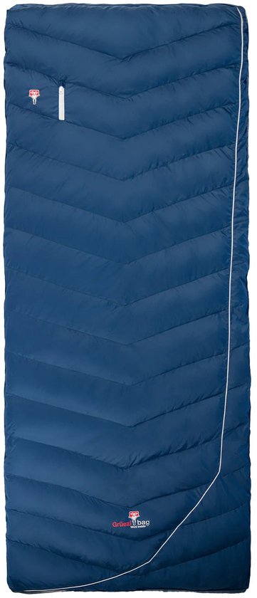 Grüezi Bag Biopod DownWool Hybrid Cotton Comfort (6 °C) - Slaapzak Dekenmodel - Links - Night Blue van Merkloos