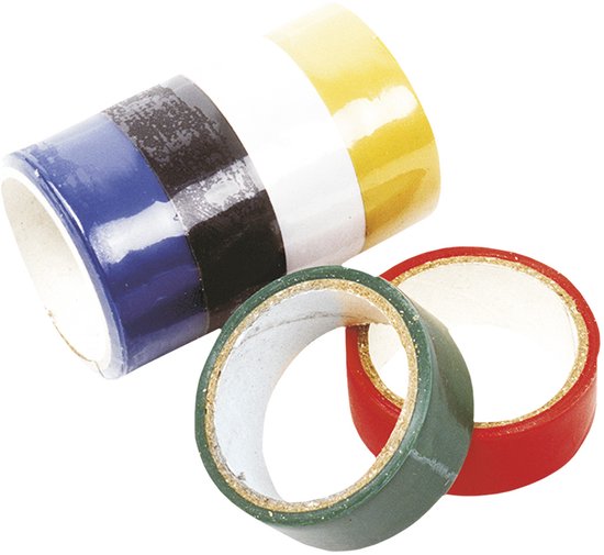 Grupa Topex - Isolatie Tape Set - 19mm x 3m - PCV - 6 Kleuren van Merkloos